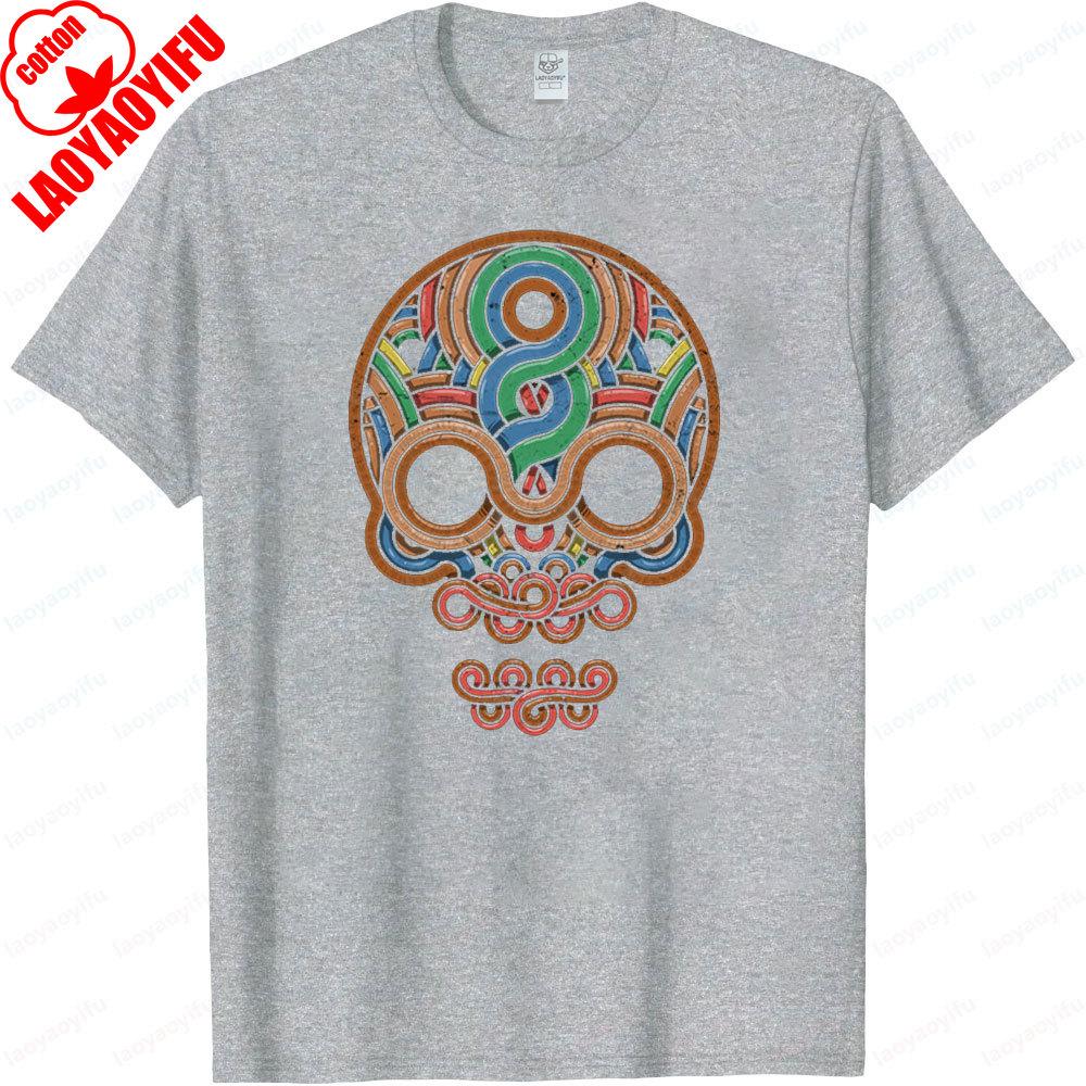 INCA SKULL Tshirt Inka Mayans Aztecs Tshirt American Indians Sugar Native Tribes Shirt Men Summer Crewneck Cotton Short Sleeve