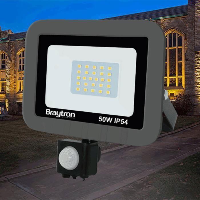 50W IP54 6500K LED Floodlight with Detector