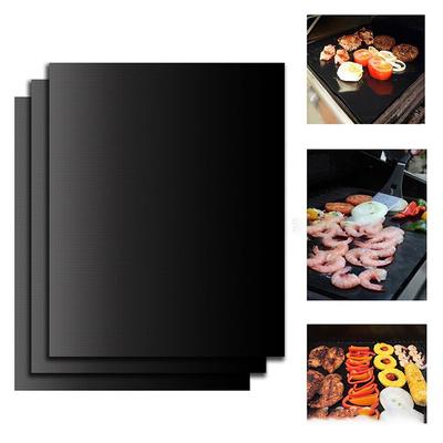 Ptfe Non-stick BBQ Grill Pad Barbecue Baking Pad Reusable Teflon Cooking Plate For Party Grill Mat