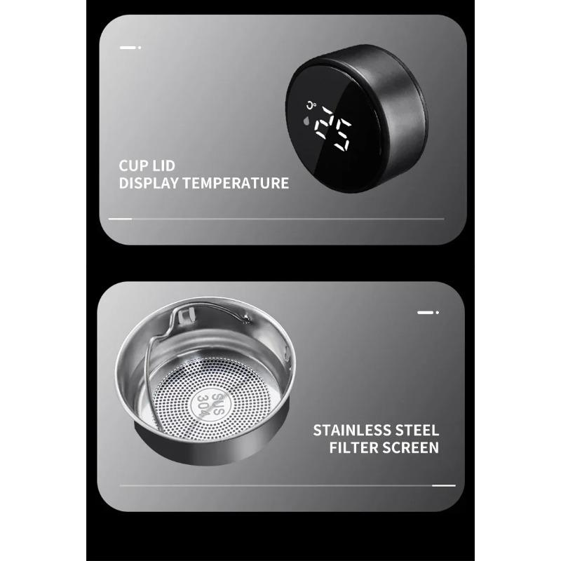 1 stk Bærbar Bil Smart Termosflaske Temperaturvisning Kopp For Mercedes Benz B/C/E/S-Klasse A-Klasse C200L GLC GLK CLA Tilbehør