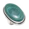 Natural Malachite Gemstone Handmade 925 Sterling Silver Jewelry Ring Size 7 O0q22