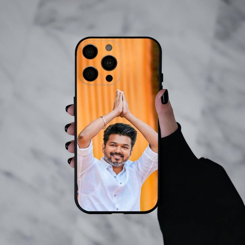 T-ThalaPathy Actor V-Vijay-Y  Phone Case For iPhone 17pro, 16,15,14,13,12,11 X XR Plus,Others Soft Black Cover