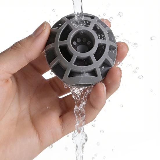 Pet Toy Silicone Ball Shape Bite-Resistant Puppy Chew Toy Relieves Boredom Grid Texture Teeth Cleaning Toy