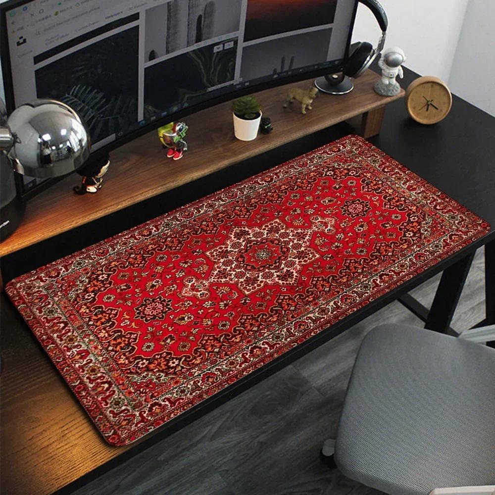 Persian Carpet Mouse Pad Gaming Desk Accessories XL Computer New Large Mousepads XXL Natural Rubber Anti-Slip Soft Keyboard Mat
