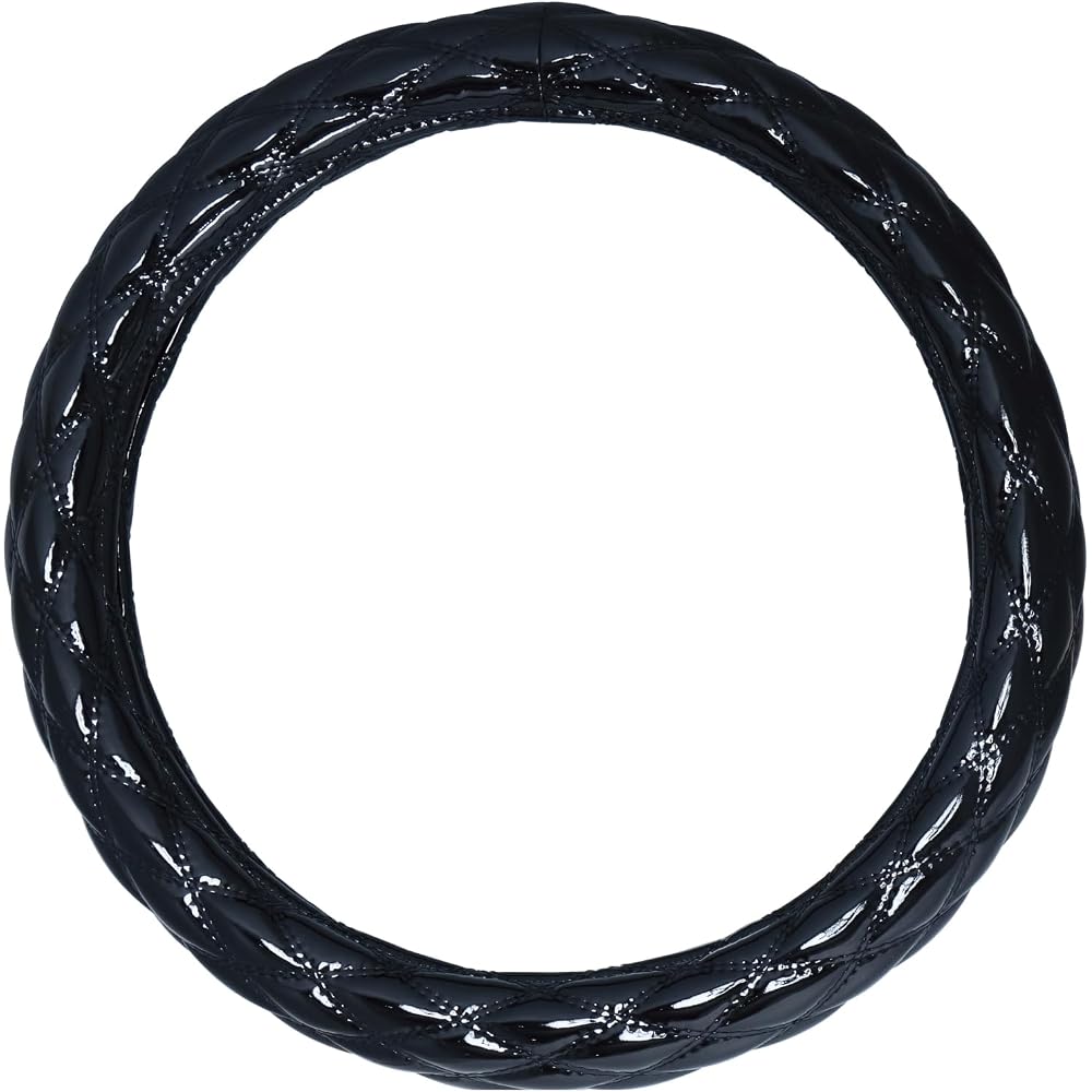 Jet Inoue A-type Double Stitch Steering Wheel Cover 2LS Black 587150