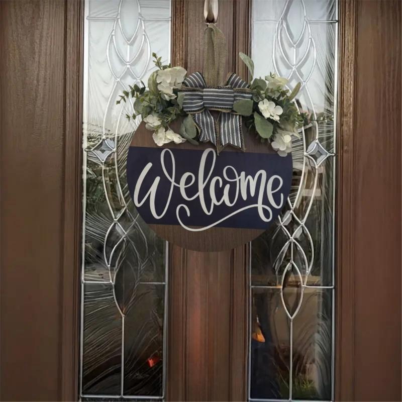 Handcrafted Wooden Letter Bowknot Holiday Garlands User friendly Door Or Wall Hanging For Seasonal Homes Decoration