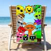 proof beach towel with a Sprunki7 pattern - soft,absorbent,quick-drying,machine washable - perfect for swimming,camping,bathing