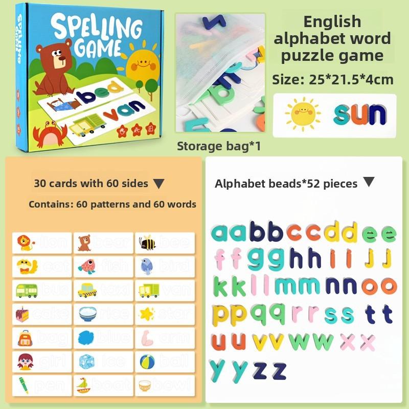 Wooden Alphabet Puzzle For Kids Educational Toy For Early Learning And Word Building