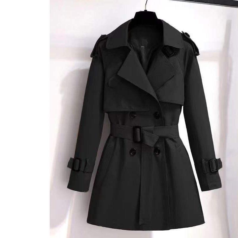 Dámské Jarní Podzimní Bundy Kabáty Korejské Elegantní Dámské Větrovky Double Breasted Streetwear Trench Outerwear