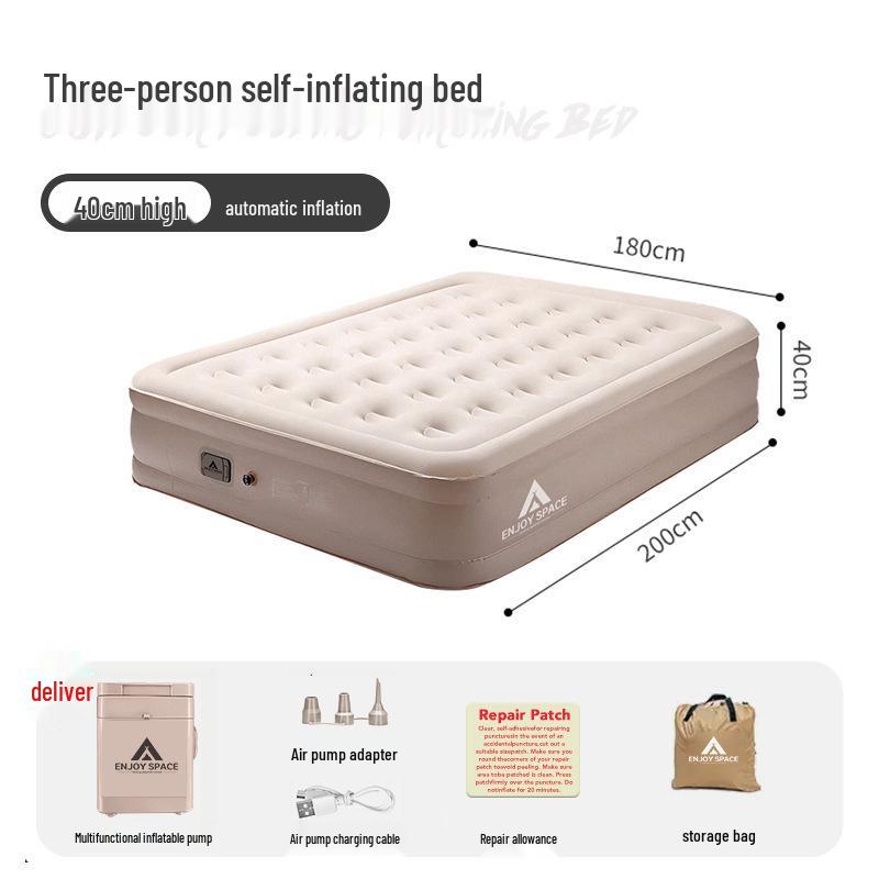 ENJOYSPACE Automatic Inflatable Camping Mattress - Foldable Single/Double Air Bed