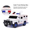 Camión de Dinero Hucha Contraseña de Huella Dactilar Electrónica Automática Caja de Ahorro de MonedasBlanco