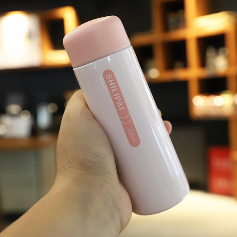 Mini cană termos din oțel inoxidabil, 150 ml, ultra compactă, portabilă, rezistentă la scurgeri, ceașcă cu apă pentru studenți și femei.