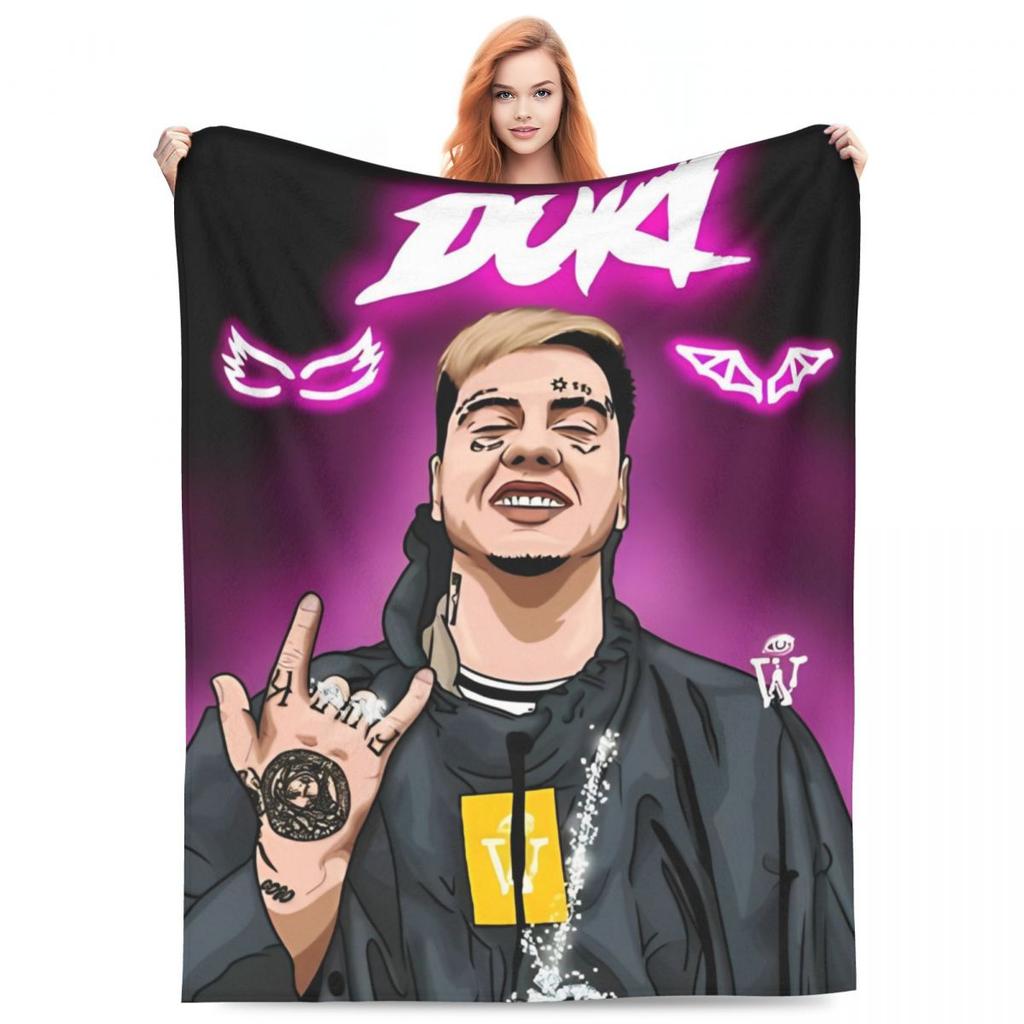 Duki Fleece Throw Blanket Reggaeton Latin Trap Pop Rap Blanket for Bedding Office Lightweight Bedspread