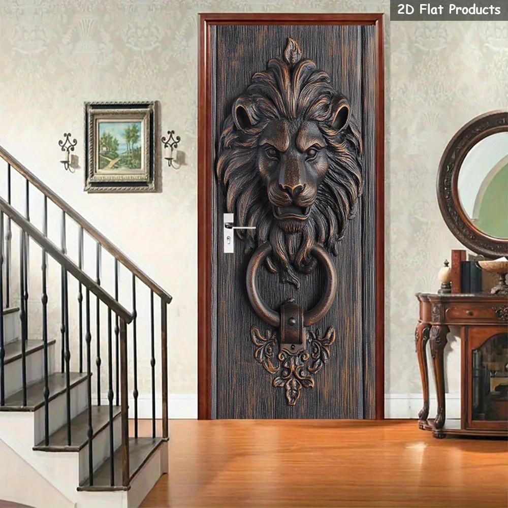 37Style Floral Door Stickers Removable Vinilos Para Puertas Adhesive Wallpaper Art Murals for Doors Bibliotheque Modern Home Decor