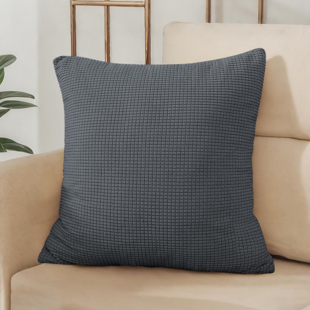 40x40 45x45 50x50 Housse de coussin Jacquard Couleur Unie pour Canapé Bureau Coussin lombaire Housse de coussin Décoration de Maison