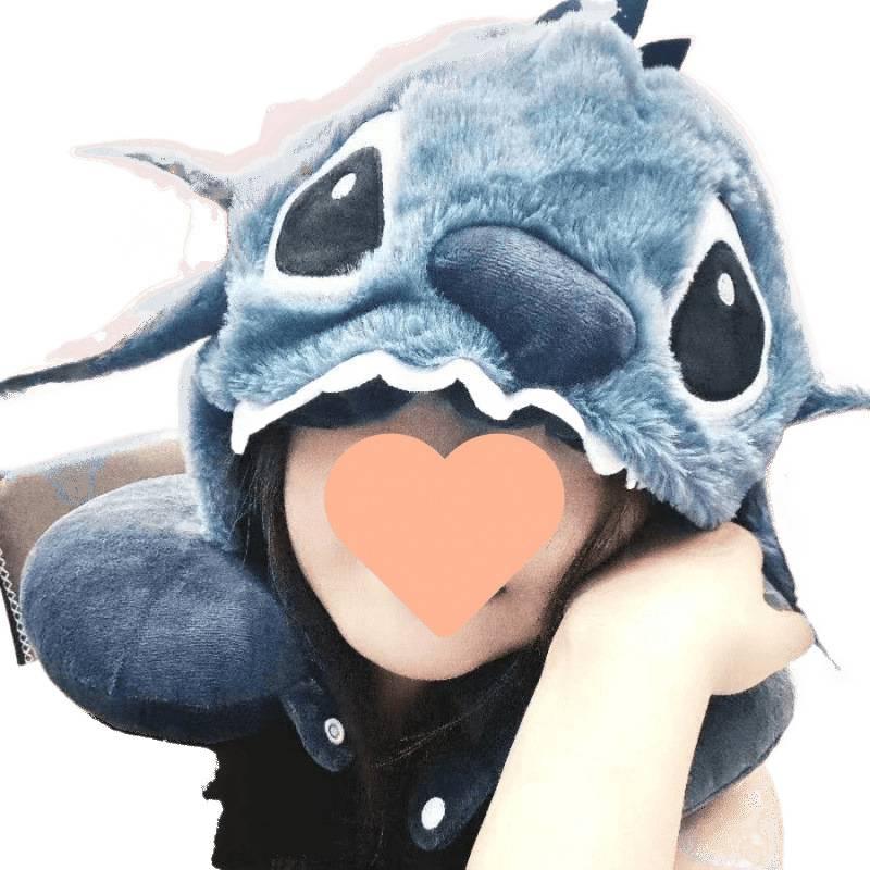 Adorable Stitch Hooded Neck Pillow for Napping with Headrest Support - Creative Gift for Birthdays