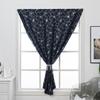 Portable Curtains Window Drapes Bathroom Polyester Window Curtain Floral Printed Blackout Curtain