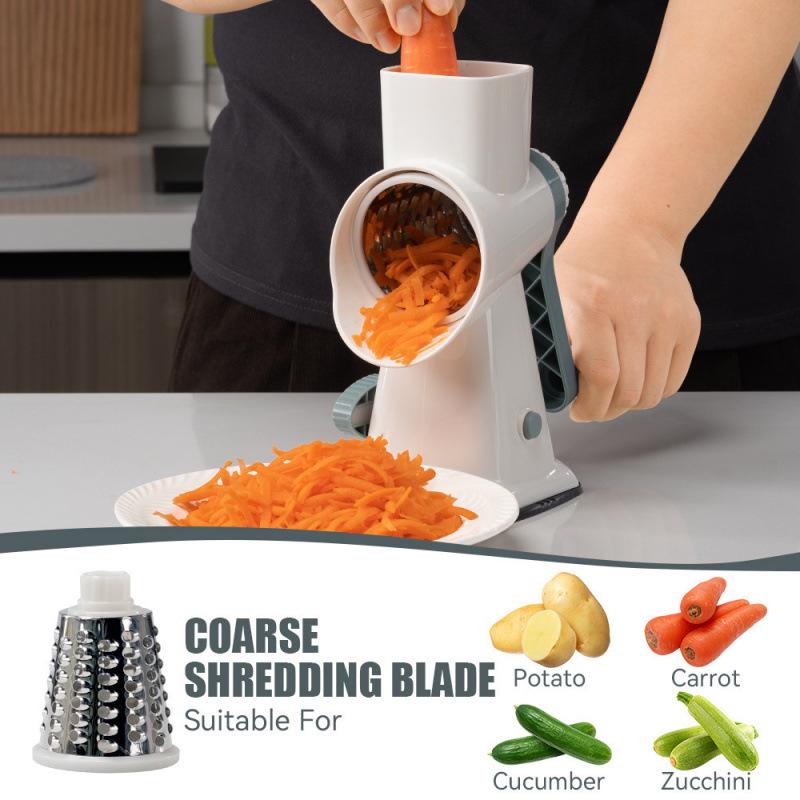 Multi-Function Hand-Crank Vegetable Slicer & Grater