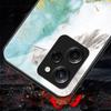 For Xiaomi Poco X5 Pro 5G/Redmi Note 12 Pro Speed 5G Marble Pattern Phone Case Tempered Glass+PC +TPU Phone Cover