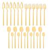 Newest Orange Silver 304 Stainless Steel Dinnerware High Quality 24Pcs Cutlery Set Matte Blue Flatware Knife Fork Spoon Hanging Tableware Set
