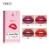 Matná rtěnka VIBELY Small Tube 4ks v krabičce Nesmí snadno spadnout Barva Sametová nespadnoucí Barevný make-up