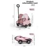 Foldable Pet Stroller Lightweight Pet Strolling Cart Small Pet Cart  For Dogs Cats Teddy Bears
