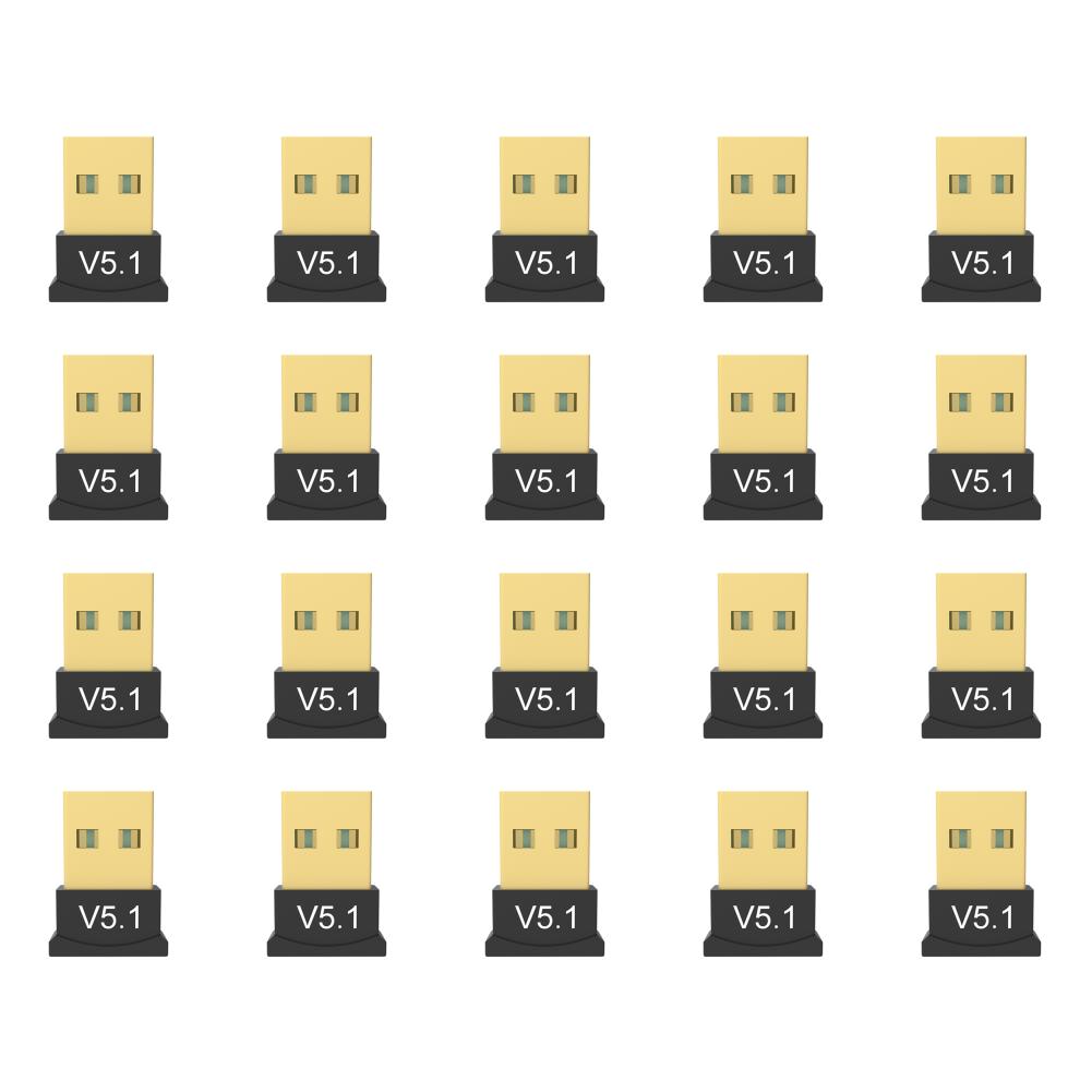 10/20Pcs Wireless USB Bluetooth 5.3/5.1 Adapter Support Windows 11/10/8.1 BT Audio Transmitter Plug Play Music Receiver Adapter