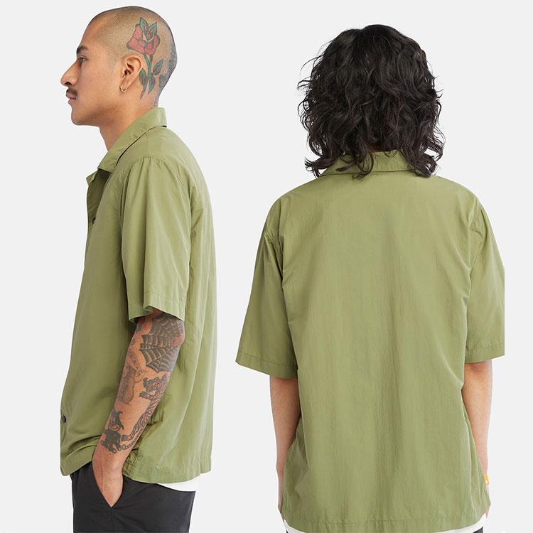 Timberland Solid Color Packable Breathable Quick-Dry Outdoor Polo Shirt Unisex Shirts Avocado-Green A68F1-V46