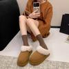 Fashion fluffy slippers women's new autumn and winter snow boots thick-soled piled cotton slippers