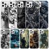 Military Army Special Forces Soft Cover for iPhone 16 17 Air 15 14 Pro Max 16E Phone Case 13 Mini 12 11 7 SE 8 Print Pattern Fit