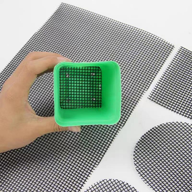 5Pcs 20X30Cm Flower Pot Hole Mesh Pad Bonsai Pot Bottom Grid Mat Bottom Mat Prevent Soil Loss Breathable Drainage Bottom Mat