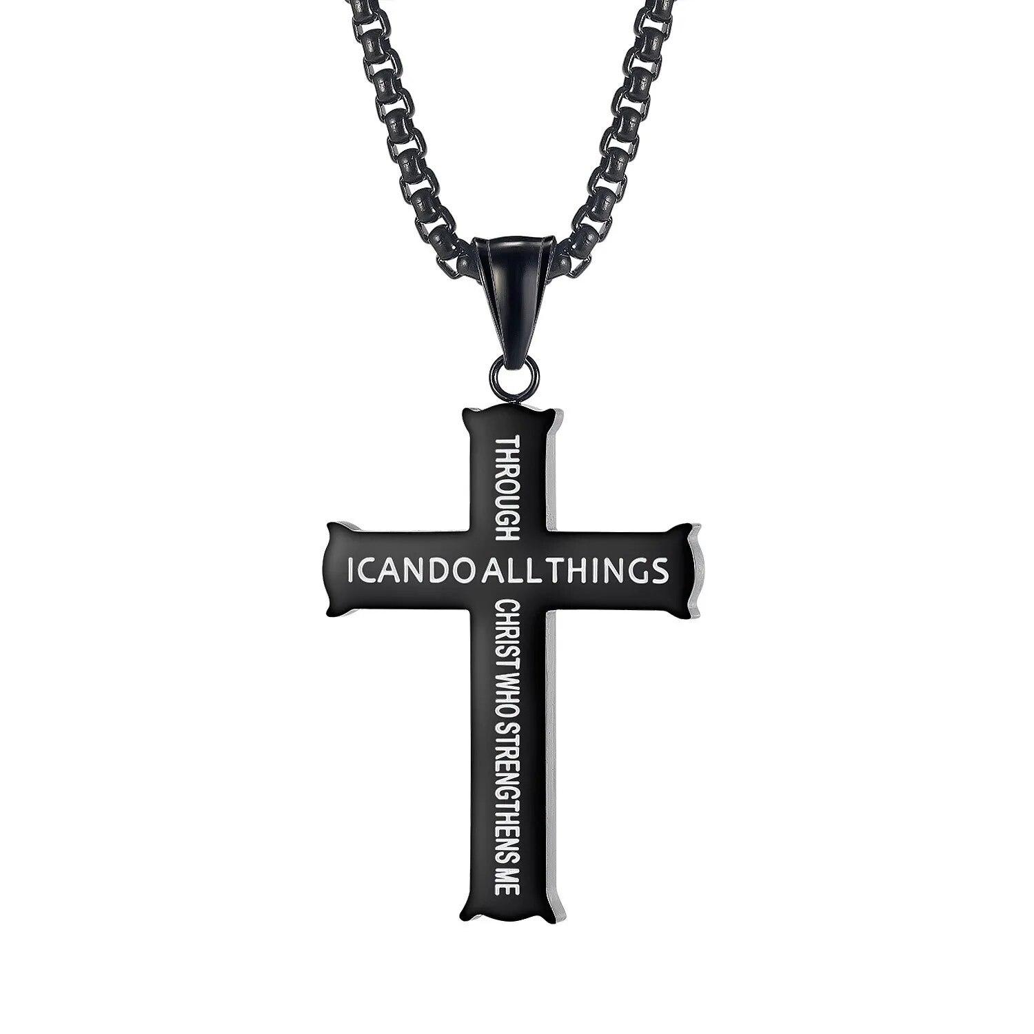 

Модное ожерелье с подвеской в виде креста и цепи, модное мужское и женское, металлическое, геометрическое, панк, готическое, вечерние, ювелирные изделия, винтажные подарки 60cm чёрный