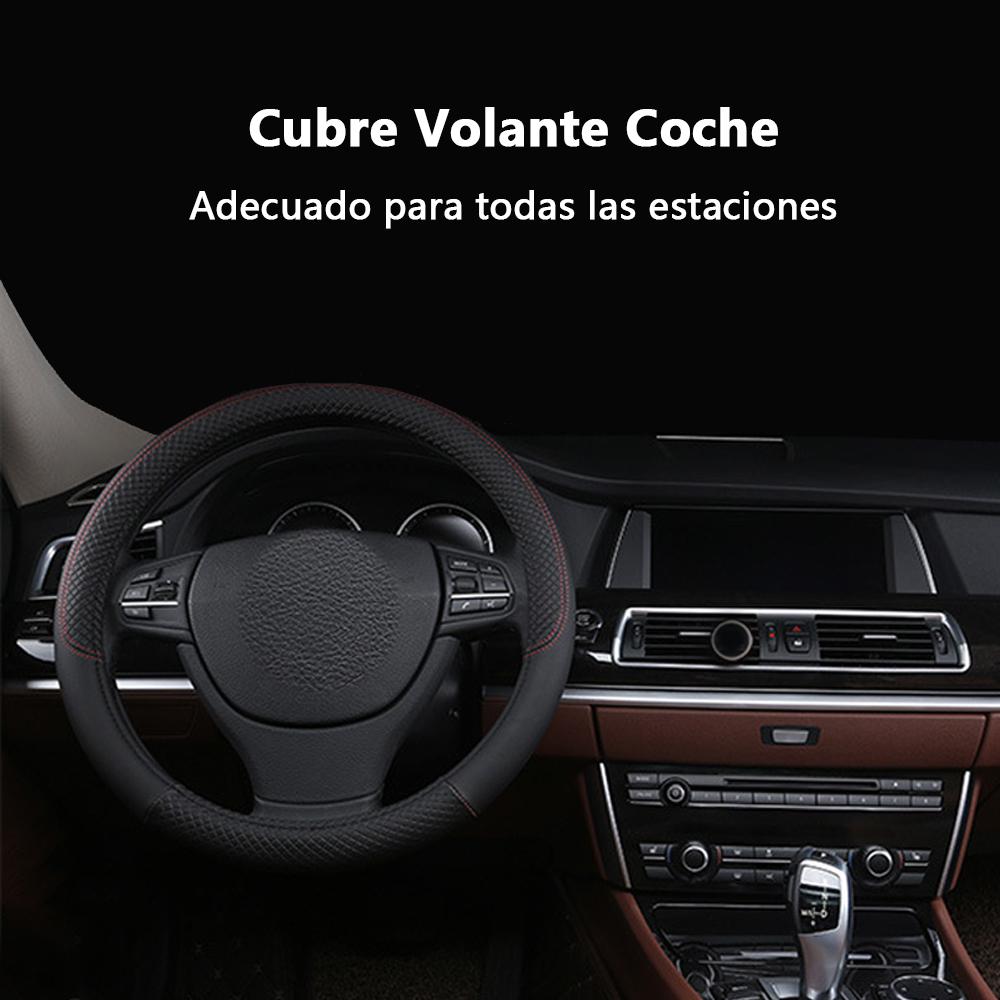 Housse de volant 38 cm en cuir synthétique antidérapant, protection de volant en fibre tressée respirante, universelle