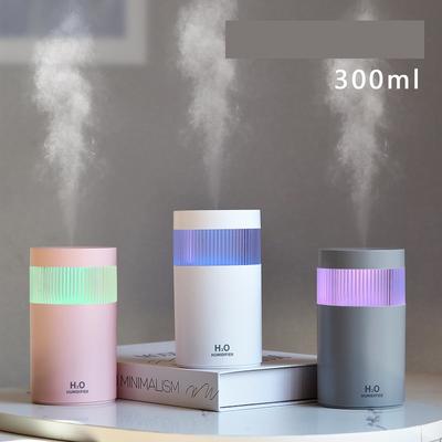 300ml Mini Car Air Humidifier Portable Air  With Led Night Light 2 Modes Usb Power Oil Diffuser For Car Interior Accessories