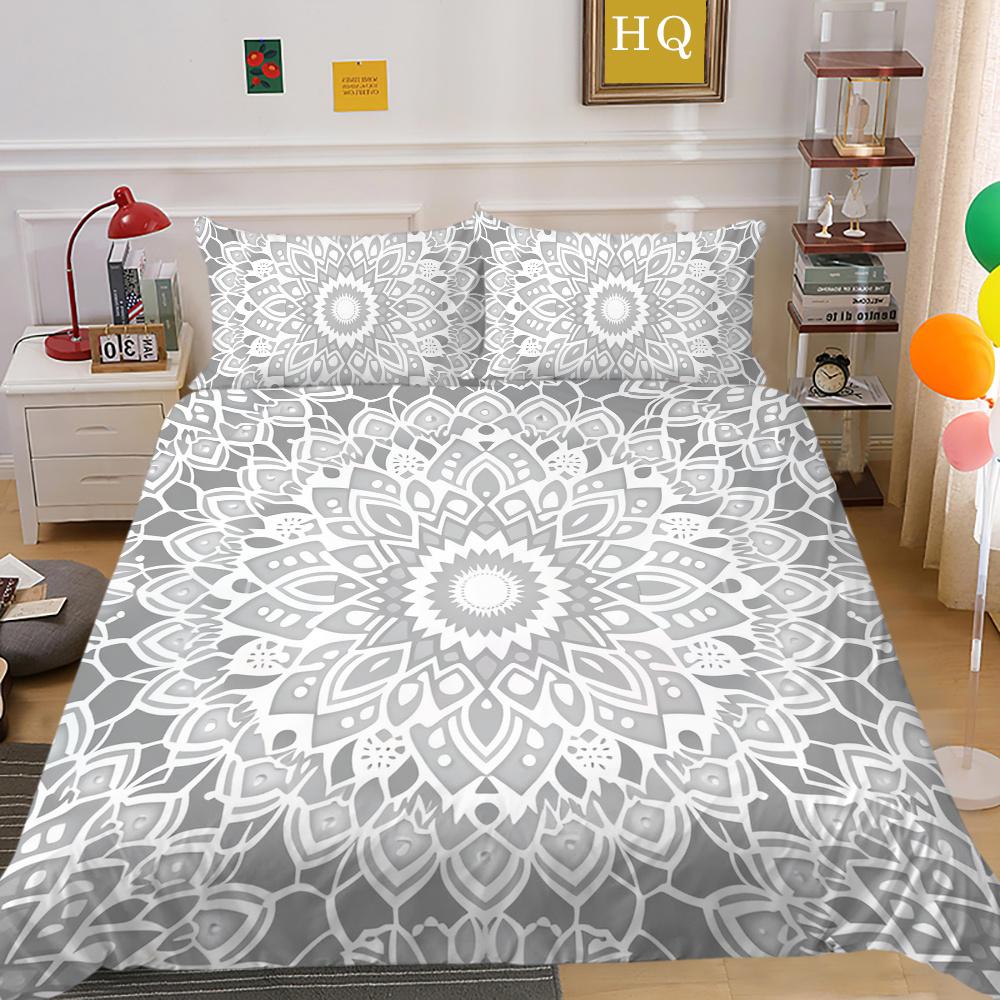 Bedding Set Cover 3D Mandala Printed Luxury Bedroom Decoration King Size Teens Duvet Cover Set