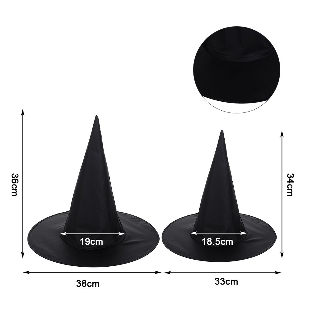 Decorative Dress Party Children Gift Cosplay Black Wizard Cap Costume Headwear Halloween Witch Hat