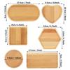 Bamboo Coaster Base, Cutlery Tray, Decorative Tray, Art Plate 6-Piece Set