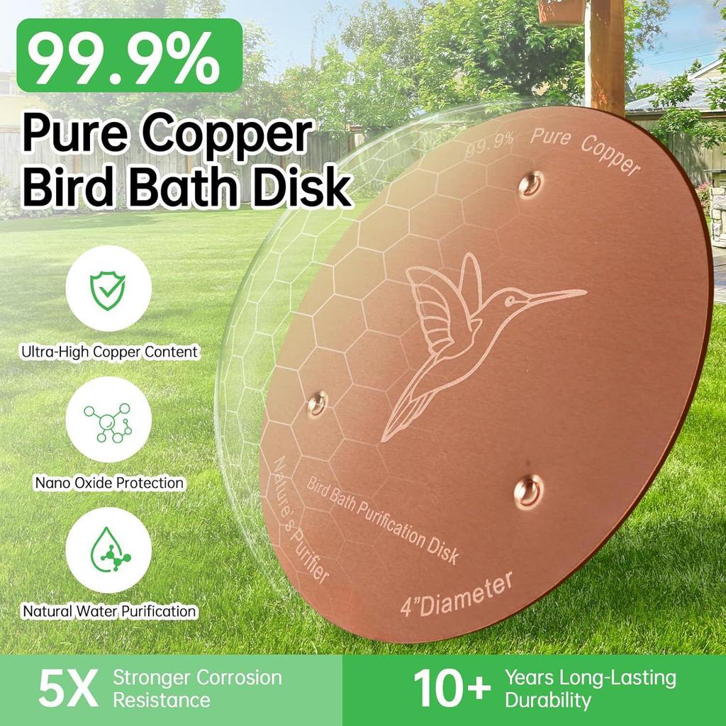 New Arrival Copper Bird Bath Cleaner Disk