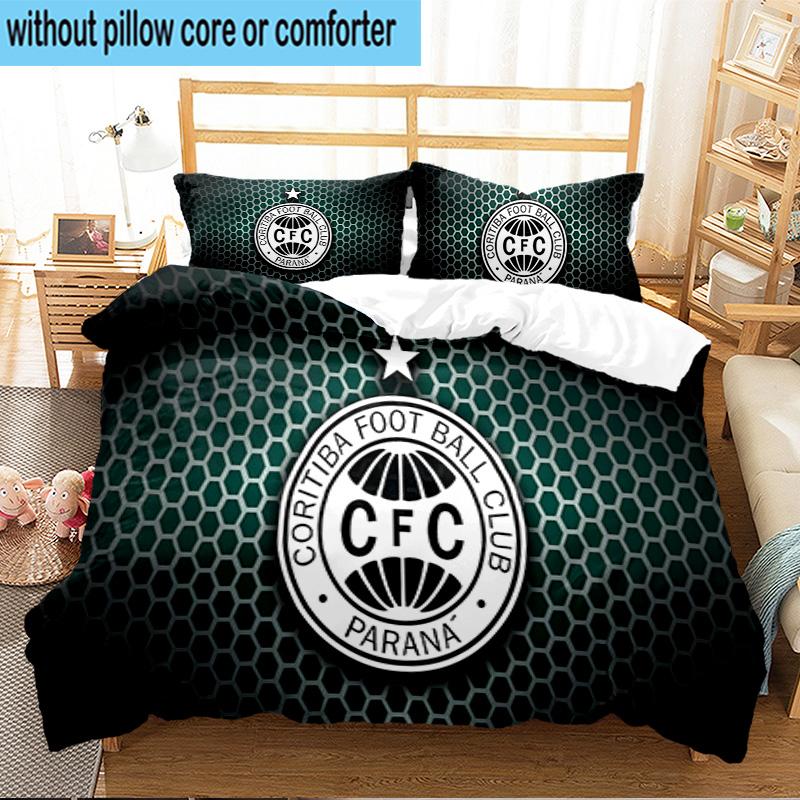 3PCS Coritiba Football Club Crest Bedding Set For Bedroom, Dormitory,Including 1pc Duvet Cover And 2pcs Pillowcases Large size Fan gift