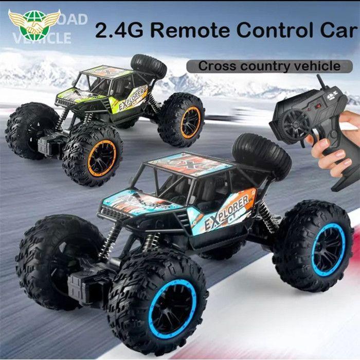 Green 4x4 All-Terrain Remote Control Car Explorer LXB-463 with 2 Rechargeable Batteries and 2.4 GHz Remote Control Green