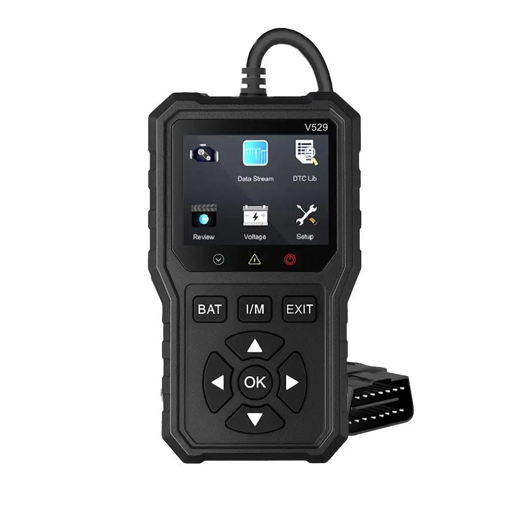 

Новый 2025 Автомобильный OBD2 Сканер Диагностический Инструмент Считыватель Кодов FOXSUR V529 OBDII Напряжение Аккумулятора Полные Данные Диагностика Тест Времени Реальный C1T1