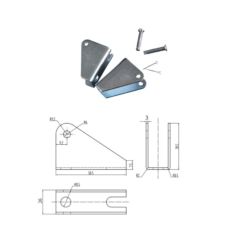Triangular Linear Actuator Mounting Brackets Heavy Duty Aluminum Mounting Bracket for Electric Linear Actuator