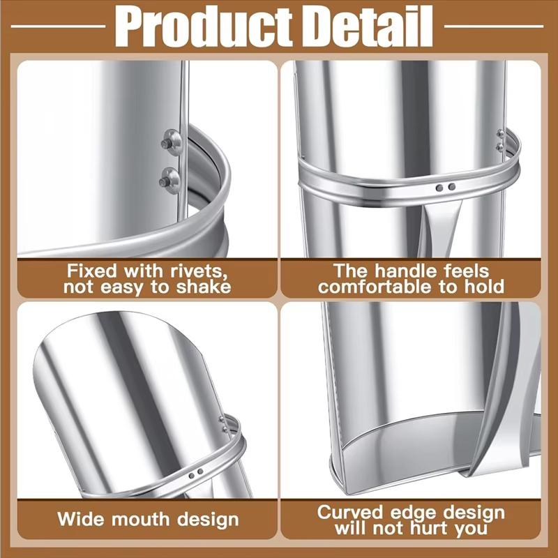 Pala Riso Grande Capacità in Metallo Pala Mangime Cereali Multifunzionale Manico Ergonomico Liscio Cucina Supermercato Fattorie