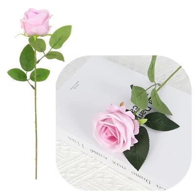 Fleurs Artificielles Rose Velours Branche Unique Décorations pour un Vase de 50 cm - Rose