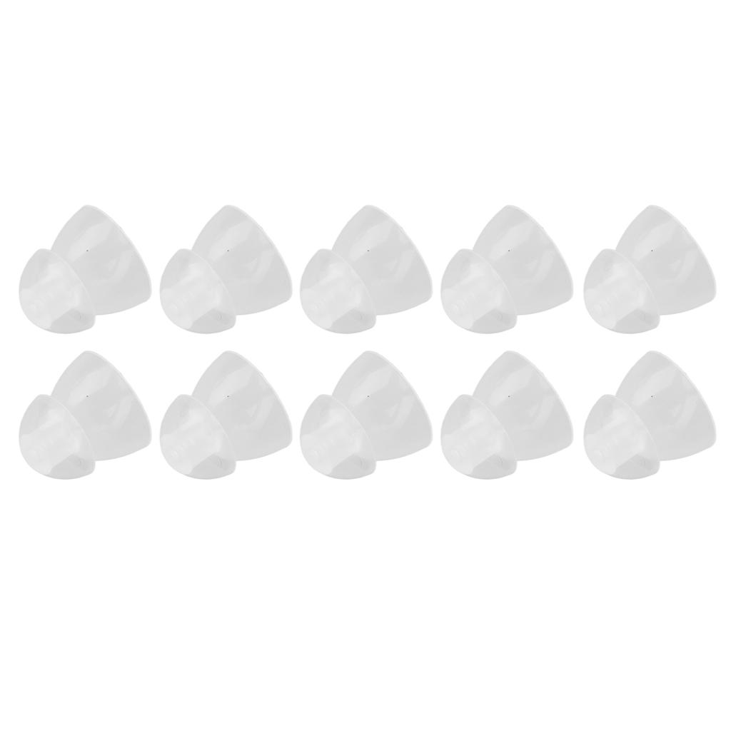 10 Buc Amplificator Auditiv Vârfuri Ureche Transparente Strat Dublu Închis Antistatic Dop Ureche Silicon Moale