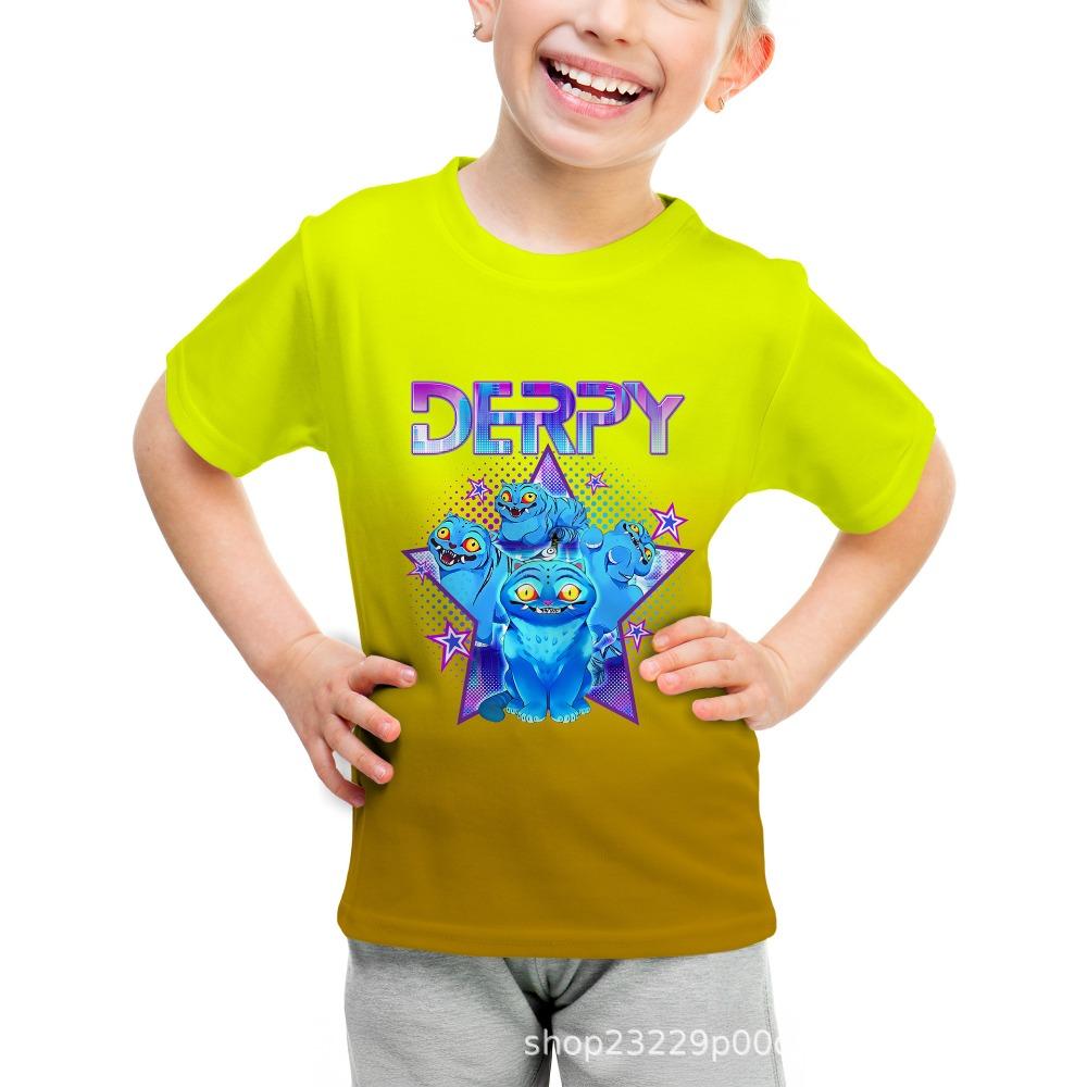 Children's casual short-sleeved T-shirt k-pop witch hunter group pattern 3D printed children's short-sleeved T-shirt
