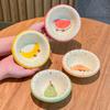 Japanese Ceramic Dipping Bowls Cute Fruit Sauce Dishes for Sushi Hotpot Home Kitchen Tableware Decor Gift