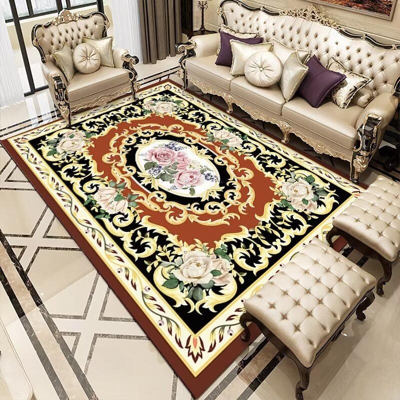 European Rug Retro Living Room Decoration Classical Lounge Floor Mat Bedroom Study Easy Cleaning Non-slip Carpet Izable
