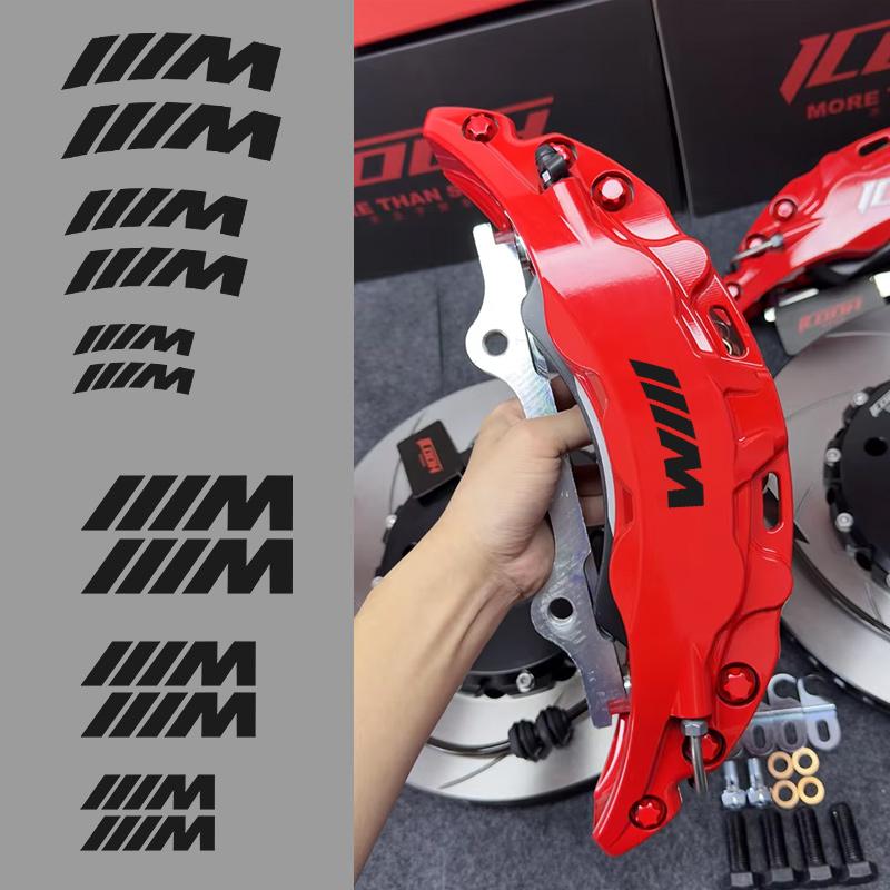 BBJE7 Sticker Brake Caliper Sticker Label BMW MLogo Personalized Modification Decorative Sticker For M Performance BMW F20 F40 F22 F30