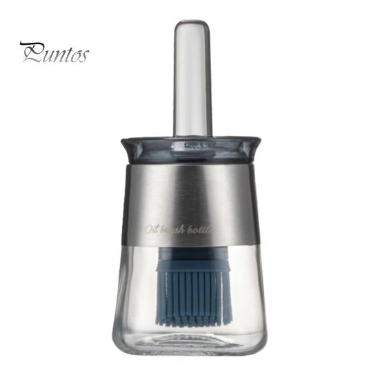 

Бутылка-дозатор масла 270 мл с силиконовой щеткой для контроля масла. Оставайтесь здоровыми, стеклянный контейнер для масла для кухни, приготовления барбекю синий